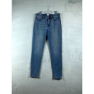 J.Crew Denim Women's Toothpick Skinny Jeans Mid Rise Blue Size 30